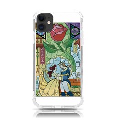 Stained Glass Rose Flower Iphone 11 Tpu Uv Print Case by Salman4z