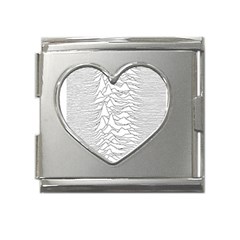 Joy Division Unknown Pleasures Post Punk Mega Link Heart Italian Charm (18mm) by Salman4z