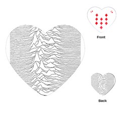 Joy Division Unknown Pleasures Post Punk Playing Cards Single Design (heart) by Salman4z