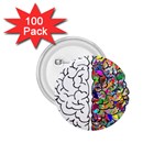 Brain Mind Aianatomy 1.75  Buttons (100 pack)  Front