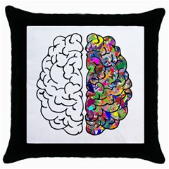 Brain Mind Aianatomy Throw Pillow Case (black) by Salman4z