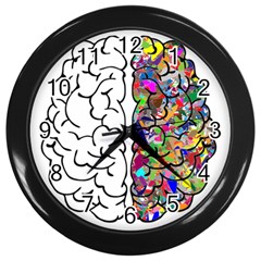 Brain Mind Aianatomy Wall Clock (black) by Salman4z