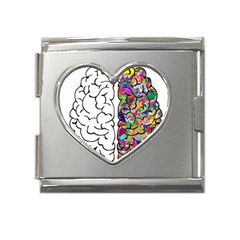 Brain Mind Aianatomy Mega Link Heart Italian Charm (18mm) by Salman4z