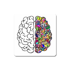 Brain Mind Aianatomy Square Magnet