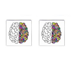 Brain Mind Aianatomy Cufflinks (square) by Salman4z