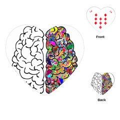 Brain Mind Aianatomy Playing Cards Single Design (heart) by Salman4z