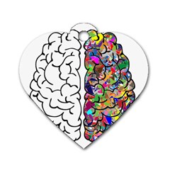 Brain Mind Aianatomy Dog Tag Heart (one Side) by Salman4z