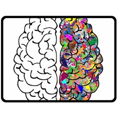 Brain Mind Aianatomy Fleece Blanket (large) by Salman4z