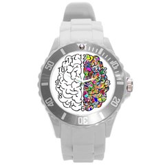 Brain Mind Aianatomy Round Plastic Sport Watch (l) by Salman4z