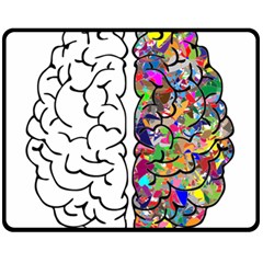 Brain Mind Aianatomy Two Sides Fleece Blanket (medium) by Salman4z