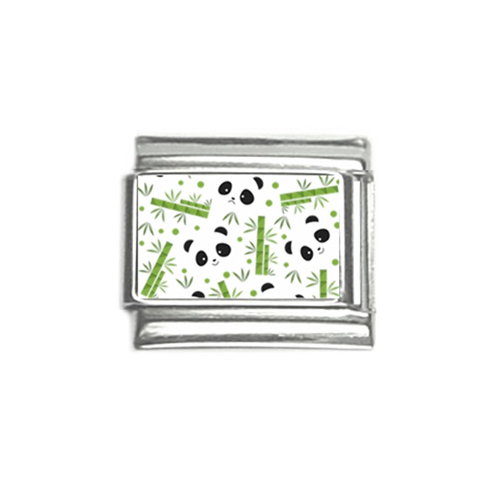 Giant Panda Bear Green Bamboo Italian Charm (9mm)