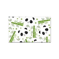 Giant Panda Bear Green Bamboo Sticker Rectangular (10 Pack) by Salman4z