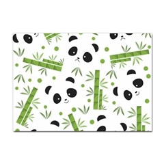 Giant Panda Bear Green Bamboo Sticker A4 (10 Pack) by Salman4z