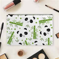 Giant Panda Bear Green Bamboo Cosmetic Bag (large) by Salman4z