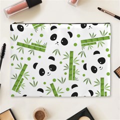 Giant Panda Bear Green Bamboo Cosmetic Bag (xl) by Salman4z