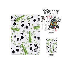 Giant Panda Bear Green Bamboo Playing Cards 54 Designs (mini) by Salman4z