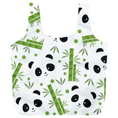 Giant Panda Bear Green Bamboo Full Print Recycle Bag (xl) by Salman4z