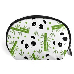 Giant Panda Bear Green Bamboo Accessory Pouch (large) by Salman4z