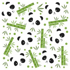 Giant Panda Bear Green Bamboo Wooden Puzzle Square by Salman4z