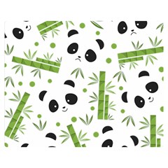 Giant Panda Bear Green Bamboo Premium Plush Fleece Blanket (medium)