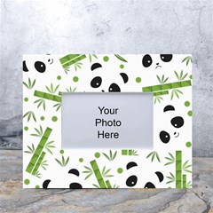 Giant Panda Bear Green Bamboo White Tabletop Photo Frame 4 x6  by Salman4z