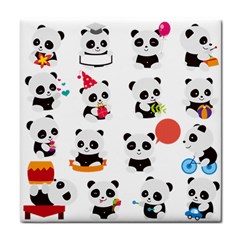 Giant Panda Bear Cuteness Tile Coaster