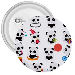 Giant Panda Bear Cuteness 3  Buttons by Salman4z