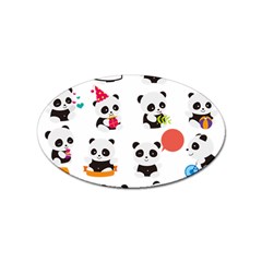 Giant Panda Bear Cuteness Sticker (oval)