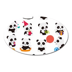 Giant Panda Bear Cuteness Oval Magnet