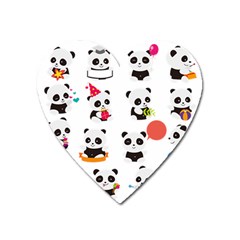 Giant Panda Bear Cuteness Heart Magnet