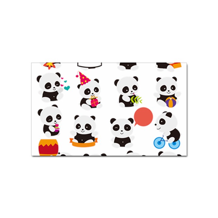 Giant Panda Bear Cuteness Sticker Rectangular (10 pack)