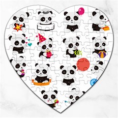 Giant Panda Bear Cuteness Jigsaw Puzzle (Heart)