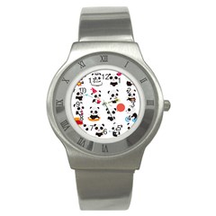 Giant Panda Bear Cuteness Stainless Steel Watch