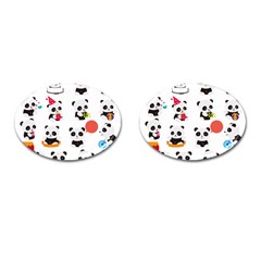 Giant Panda Bear Cuteness Cufflinks (Oval)