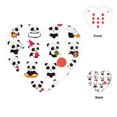 Giant Panda Bear Cuteness Playing Cards Single Design (heart) by Salman4z