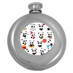 Giant Panda Bear Cuteness Round Hip Flask (5 Oz) by Salman4z