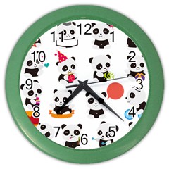 Giant Panda Bear Cuteness Color Wall Clock by Salman4z