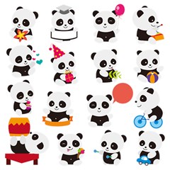 Giant Panda Bear Cuteness Play Mat (Rectangle)