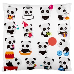 Giant Panda Bear Cuteness Large Premium Plush Fleece Cushion Case (Two Sides)