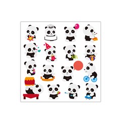 Giant Panda Bear Cuteness Satin Bandana Scarf 22  x 22 