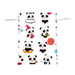 Giant Panda Bear Cuteness Lightweight Drawstring Pouch (M)