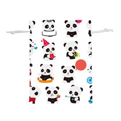 Giant Panda Bear Cuteness Lightweight Drawstring Pouch (L)