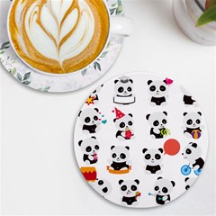 Giant Panda Bear Cuteness Uv Print Round Tile Coaster