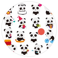 Giant Panda Bear Cuteness Round Trivet