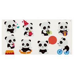 Giant Panda Bear Cuteness Banner And Sign 8  X 4  by Salman4z