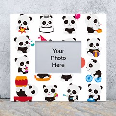 Giant Panda Bear Cuteness White Wall Photo Frame 5  x 7 