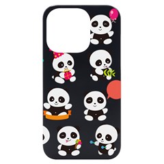 Giant Panda Bear Cuteness Iphone 14 Pro Black Uv Print Case