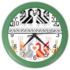 Bulgarian Folk Art Folk Art Color Wall Clock