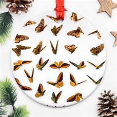 Butterfly Butterflies Insect Swarm Ornament (round) by Salman4z