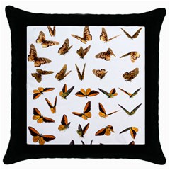 Butterfly Butterflies Insect Swarm Throw Pillow Case (black) by Salman4z